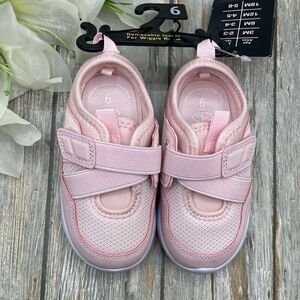 Baby Girls Cross Strap Sneakers Shoes Size 6
